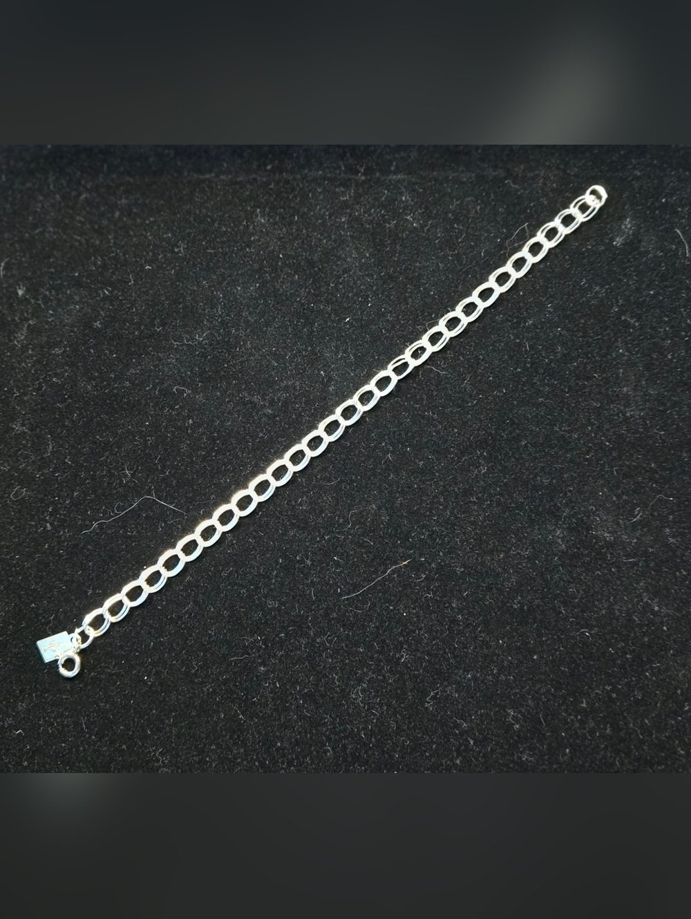 Walt Disney Vintage Sterling Silver Circle Link Bracelet With Box